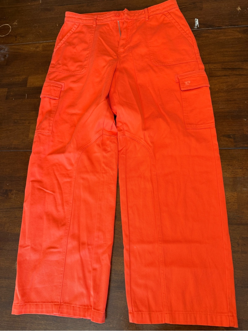 PINK Victoria's Secret Bright Orange Cargo Pants